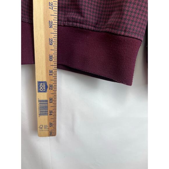 Zero Restriction Men's Size 2XL Red/Black Houndstooth Long Sleeve Golf Pullover - Picture 5 of 9